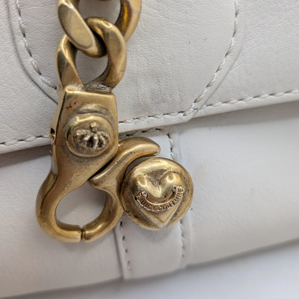Juicy Couture Vintage Cream Leather Shoulder Bag P&G‎ Era